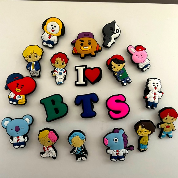 CROCS Accessories Bts Crocs Charms 9 In Total Poshmark